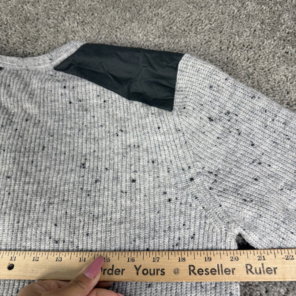 Kuhl Sweater Mens L Gray Henley Waffle-Knit Shoulder Patch Pullover Long Sleeve - Picture 8 of 10